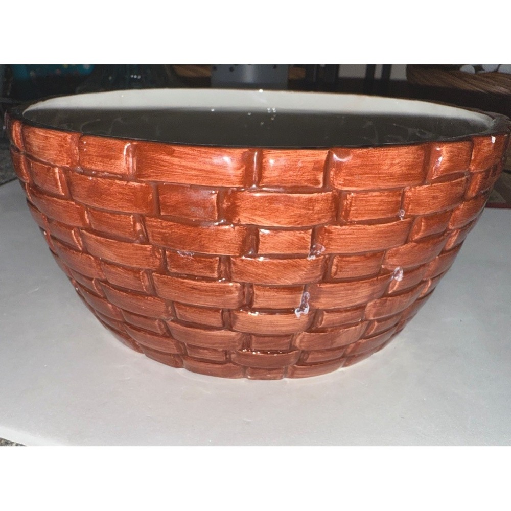 Block Country Orchard By Gear Ceramic Basket Covered Bowl Bowl ONLY